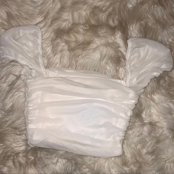 Princess Polly CITY LIGHTS CROP TOP White Size 4 New Without Tags - Picture 7 of 7